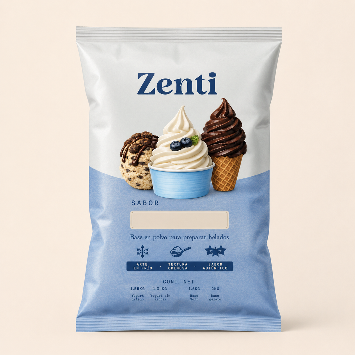 Base Premium para Helado Suave de Yogurt Griego Sin Azúcar