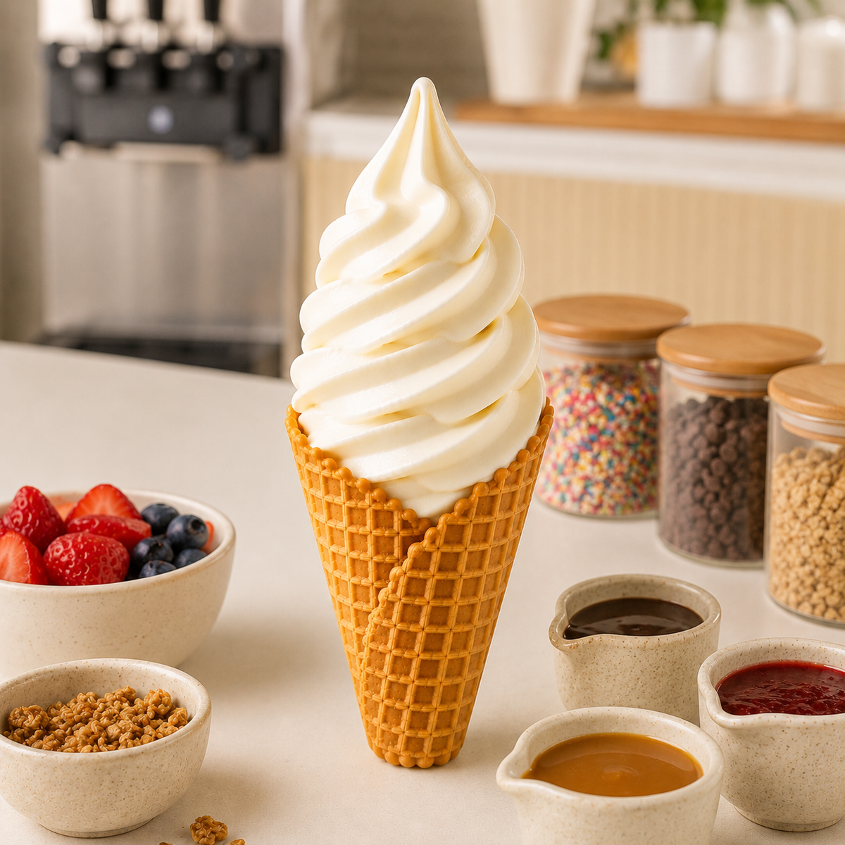 Base Premium para Helado Suave de Vainilla